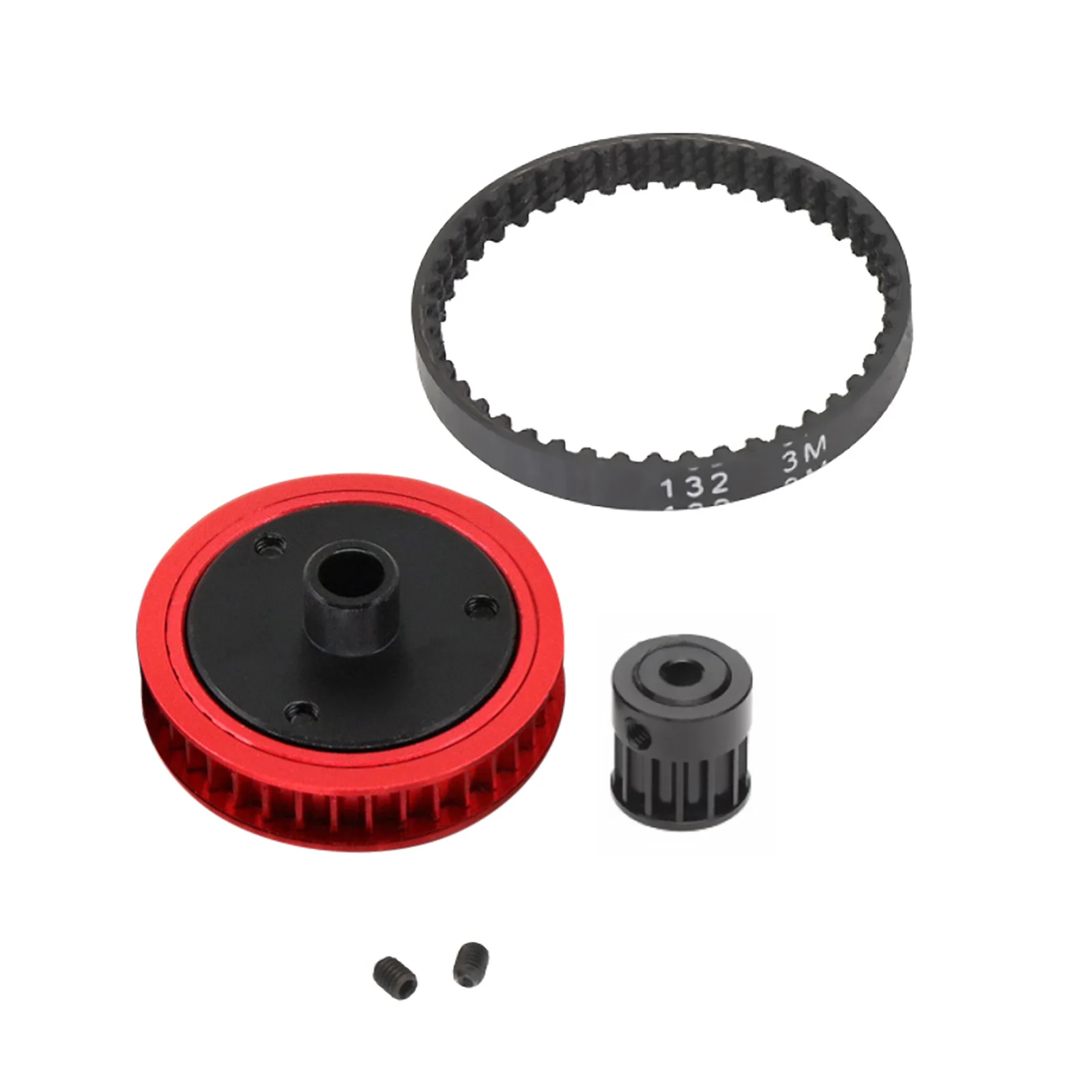 1 jeu de système d'engrenages de Transmission par courroie de 3.2mm pour voiture 1/10 RC chenille axiale SCX10 90046, mise à niveau, pièces de bricolage