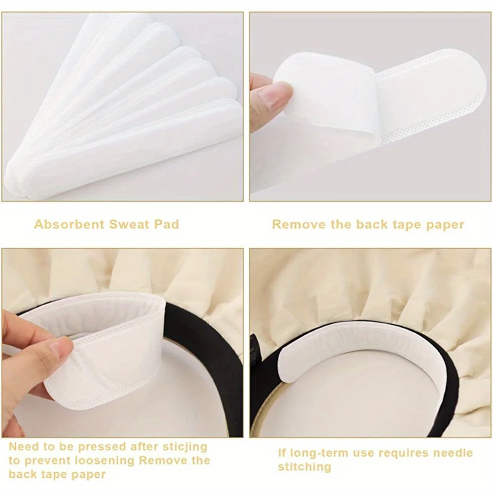 10/20pcs Sweat-Free Hat Liners - Ultra-Absorbent Sticker Pads for Caps, Shirts & Collars - Reusable Sweat Guard, Stain