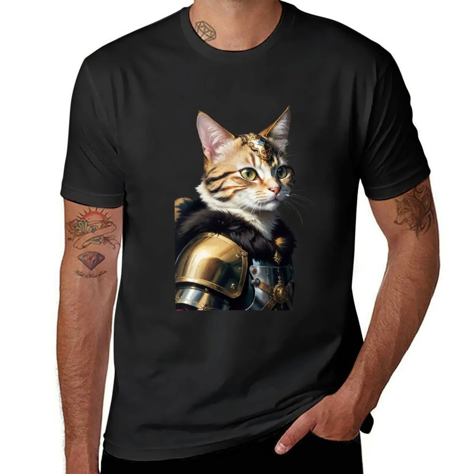 Cat Knight #03 T-Shirt sublime shirts graphic tees oversized mens t shirt