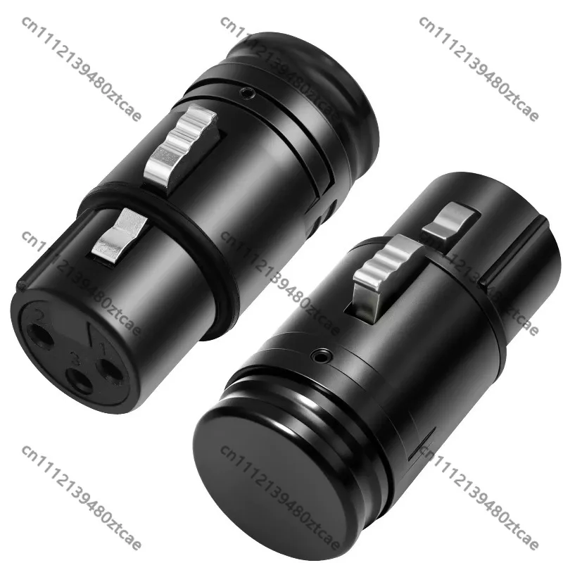 Low Profile Right Angle Rotatable 3pin XLR Male Female Connector, 90 Degree 3-Core Canon Plug for DIY Soldering