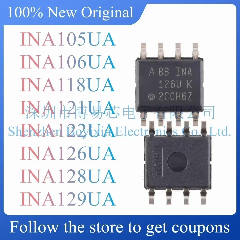 INA105UA INA118UA INA121UA INA122UA INA126UA INA128UA INA129UA INA106UA Test board