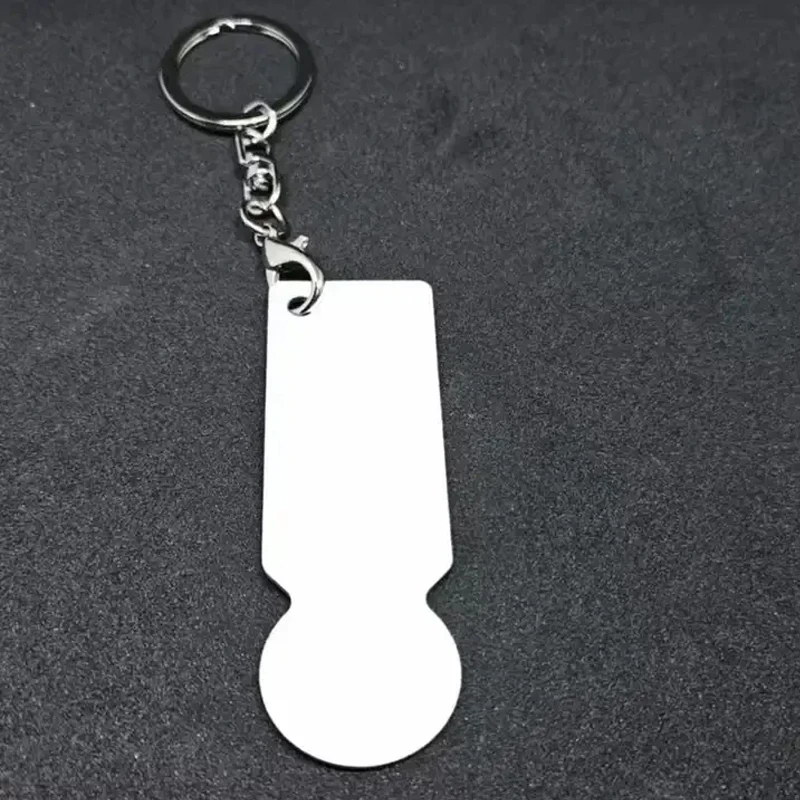 20pcs/Lot Metal Aluminum Key Fob Trolley Supplies Sublimation Heat Transfer Token Small Tokens Shopping Cart Coin