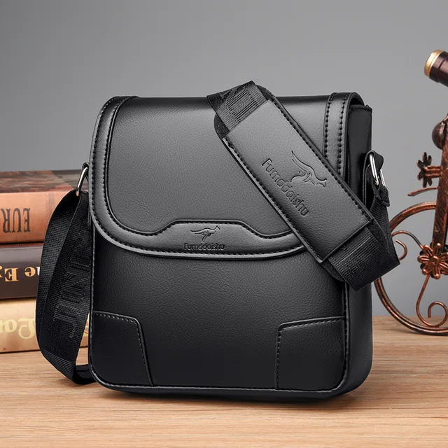 Kangur Luksusowa Marka Vintage Męska Torba Dla Mężczyzn Skórzana Biznesowa Brązowa Czarna Dorywcza Torba Na Ramię Męska Torba Boczna Crossbody