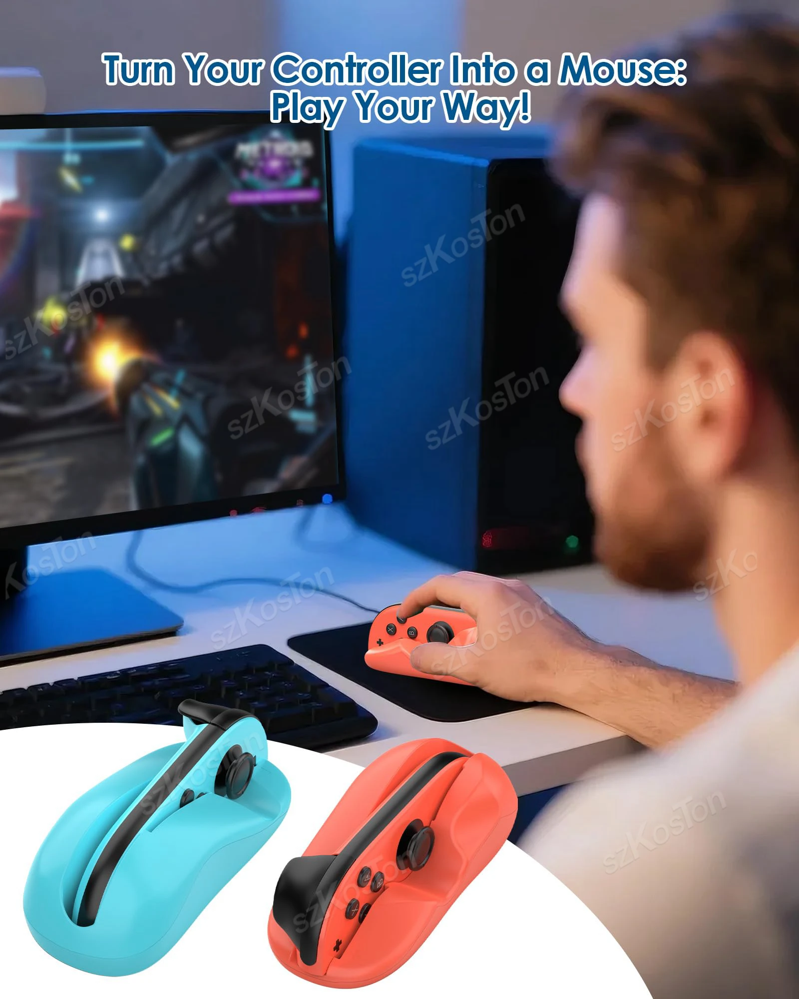 ل Switch 2 Joy-Con 2 وحدة تحكم الألعاب قبضة الماوس سطح المكتب وضع الماوس حامل الفئران المحمولة الصغيرة لملحقات ألعاب Switch2