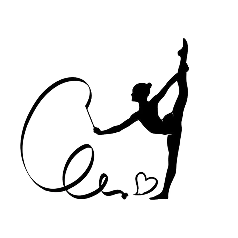 Interesting Gymnast Silhouette Vinyl Car Art Sticker Decor Mural DIY Knife And Fork Removable Wall Decal Family Home Sticker