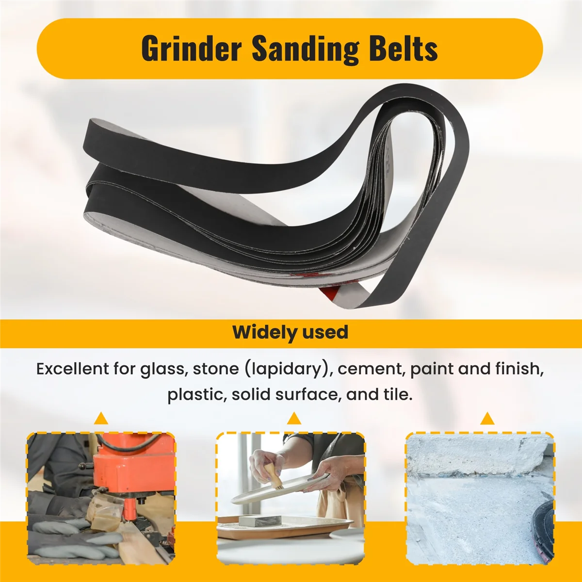 

ABFW 12Pcs 1 x 30 Inch Silicon Carbide Fine Grit Sanding Belts 400, 600, 800, 1000 Grits