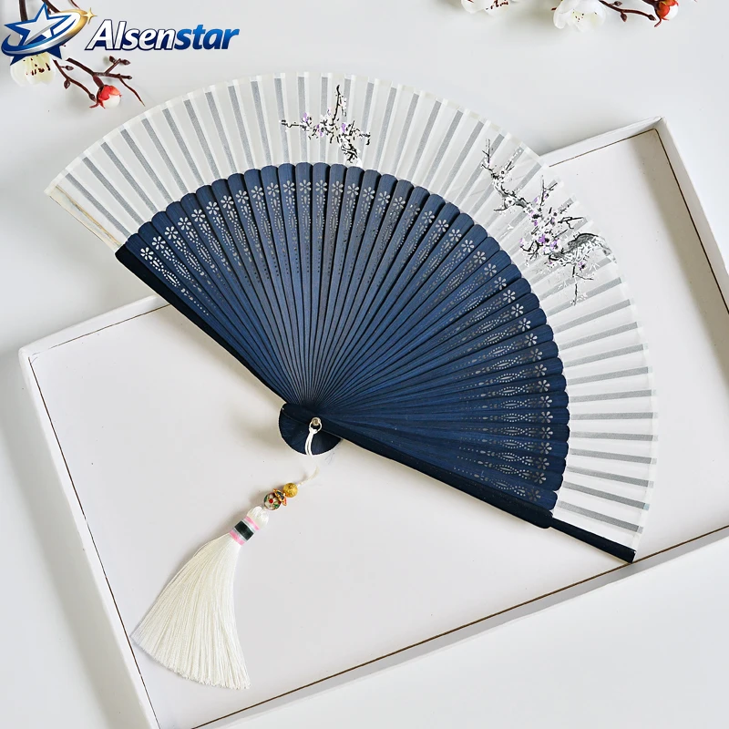 Folding Fan Japanese Ventilador Abanicos Para Boda Woman Portable Fan Ventilatore Chinese Hanfu Classical Photography Props