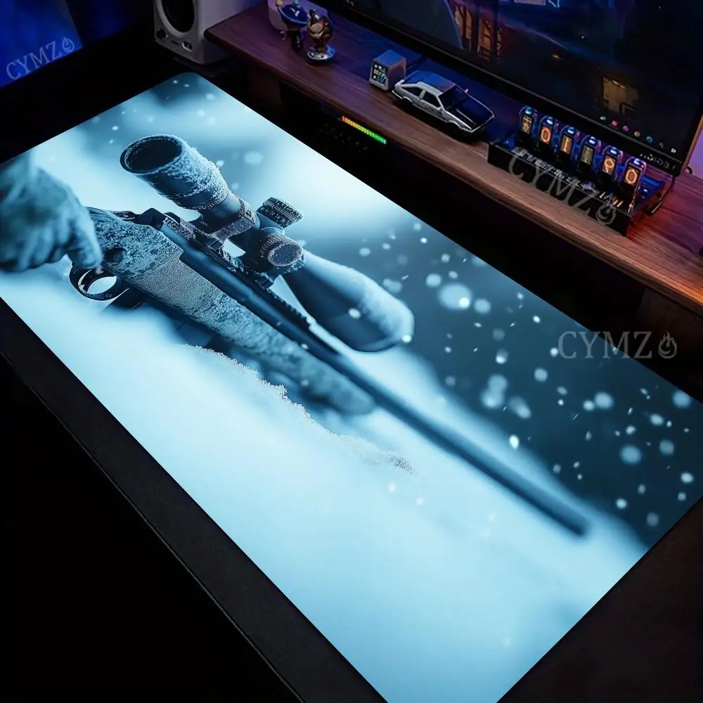 Snow tactical sniper large gaming Mouse Pad Non-Slip Durable Desk Mat with Stitched Edge pc accessories Gaming mats Extended pad