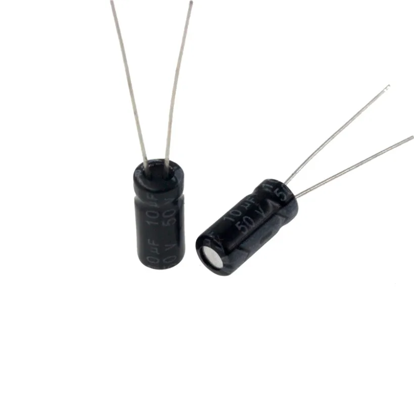 50V 0.1mF 0.22mF 0.33mF 0.47mF 1mF 2.2mF 3.3mF 4.7mF 6.8mF 10mF 22mF 33mF 47mF 100mF Electrolytic Capacitors