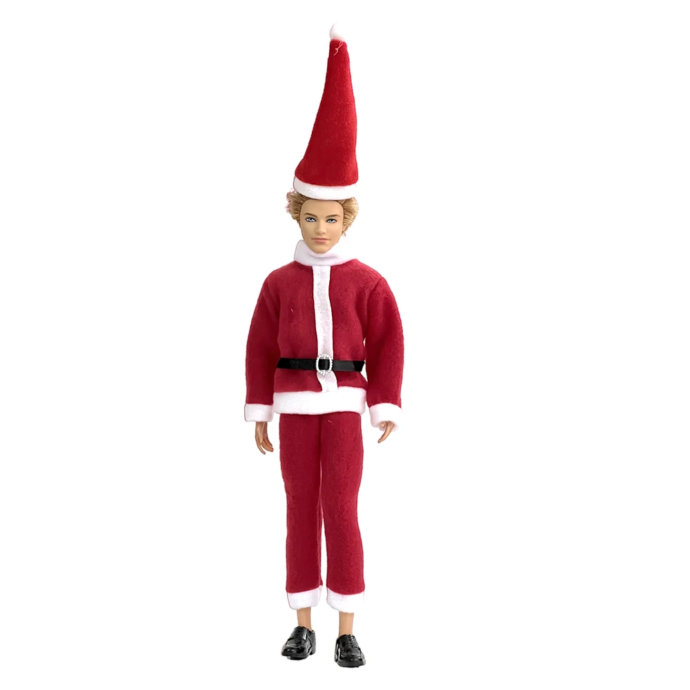 NK1 Set  Fashion Chirstmas Santa Clothes Party Cosplay Outfit For 1/6 Male Doll Accessories Kids Toys For KEN Doll DIY Gift