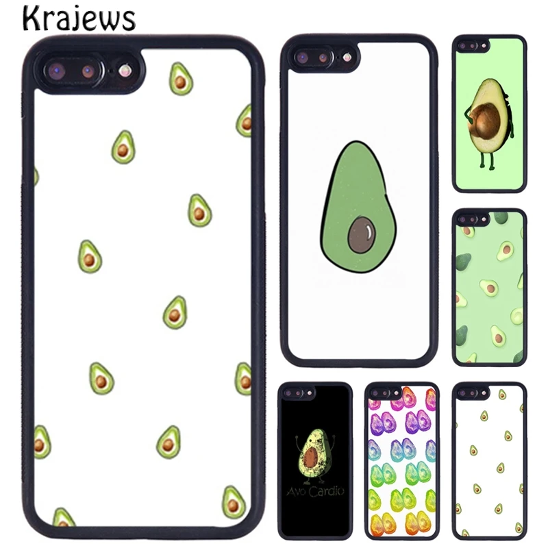 Krajews Avocado TPU Phone Case For iPhone 16 15 14 X XR XS 11 12 mini 13 Pro MAX Plus cover shell coque