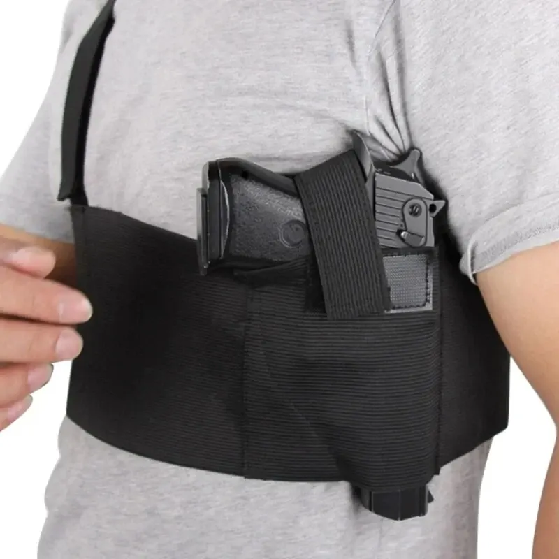 Tactical Invisible Belly Band Holster Multifunctional One-shoulder Gun Belt Suitable for Smith,Wesson, G17/19/22/23 Handguns