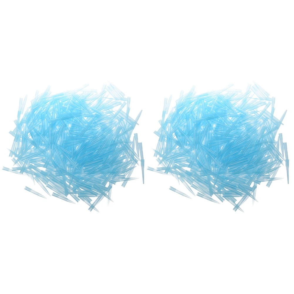 Delicate Texture-Blue Transparent 1000UL 1Ml Lab Liquid Pipette Pipettor Tips 1000 Pcs