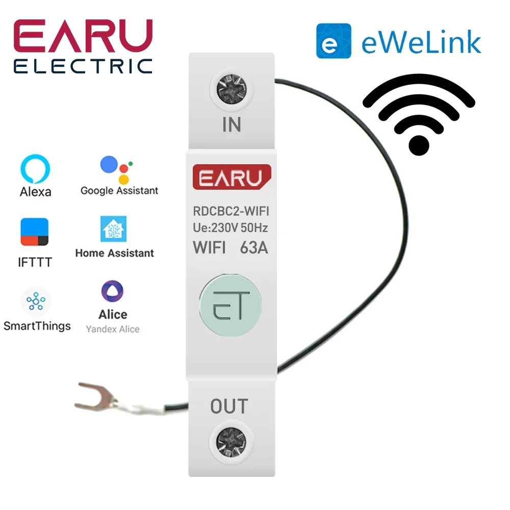 Wifiスマートエネルギーメーター,電力消費,kwhメーター,サーキットブレーカー,タイマー,スイッチリレー,スマートホーム用電圧計,1pdinレール