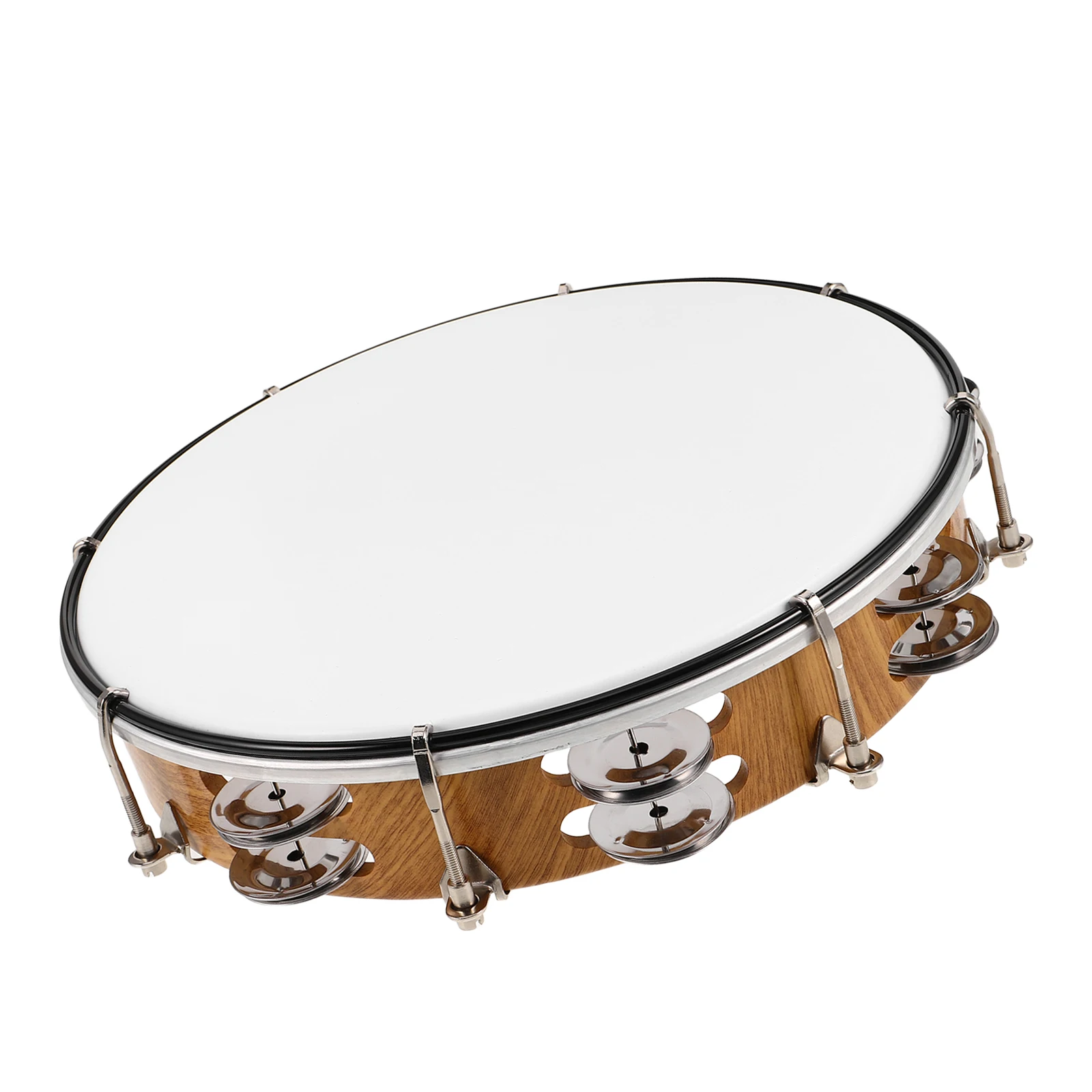 

10 Inch Tambourine Percussion Hand Drum Instrument Percussion Instrument Adjustable Tuning Portable Professional Musical