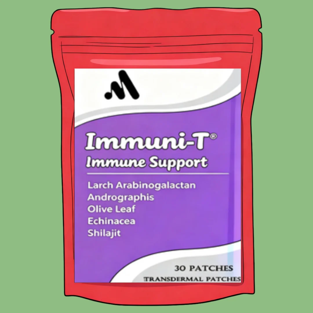 Immune System Booster Transdermal Patches with Elderberry, Echinacea, Andrographis, Arabinogalactans Immunity Boost 30 Patches