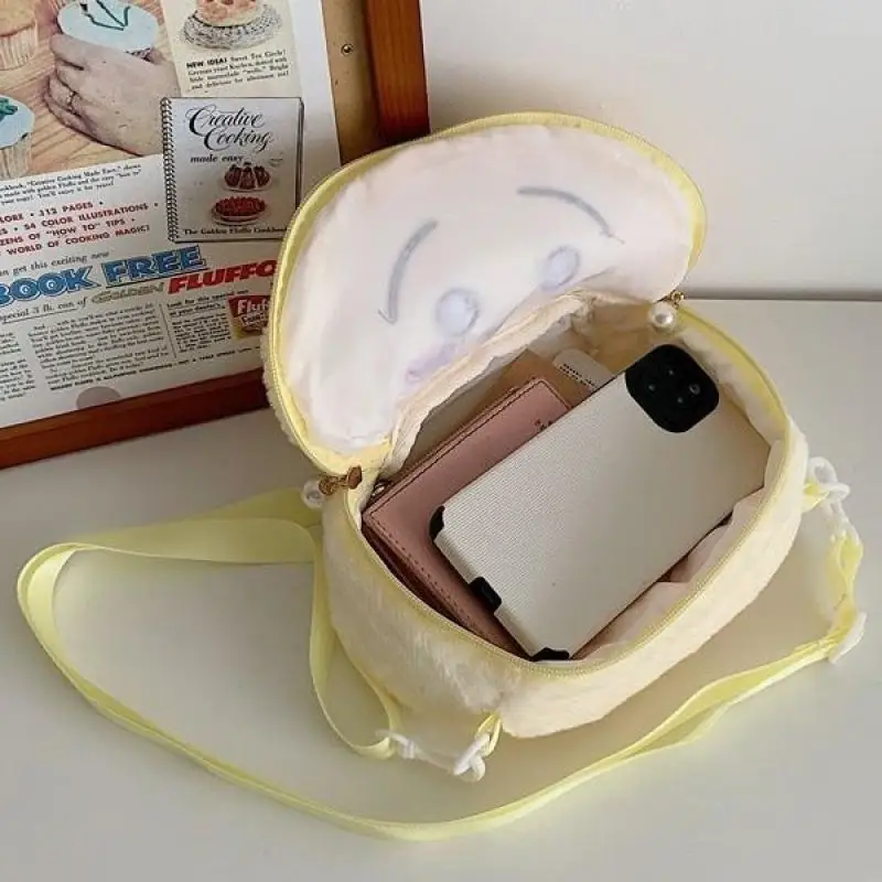 New Girl Chiikawa Velvet Shoulder Bag Travel Storage Cartoon Crossbody Bag Makeup Bag Student Bags for Woman Hachiware Usagi
