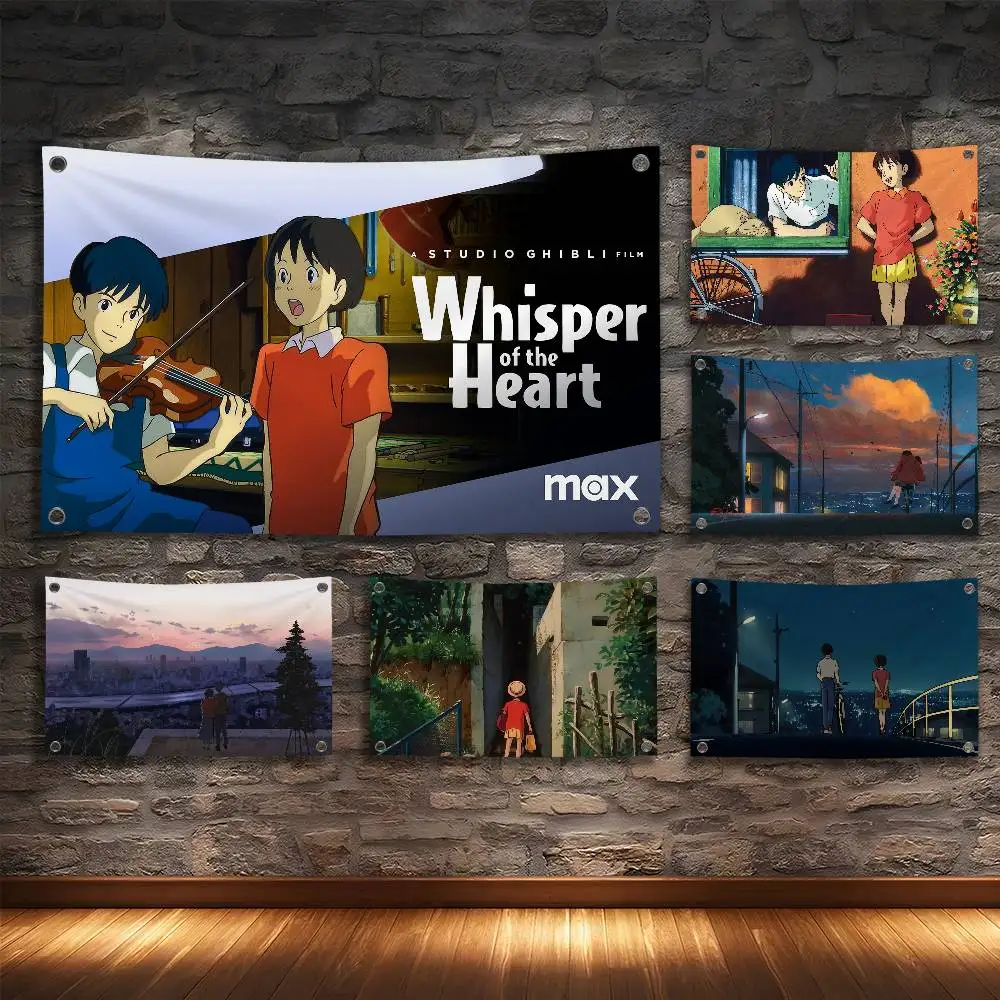 

W-Whisper Of The Heart Flag Room Bedroom Home&Outdoor Wall Hanging Concert Printed Background Decoration Art Banner