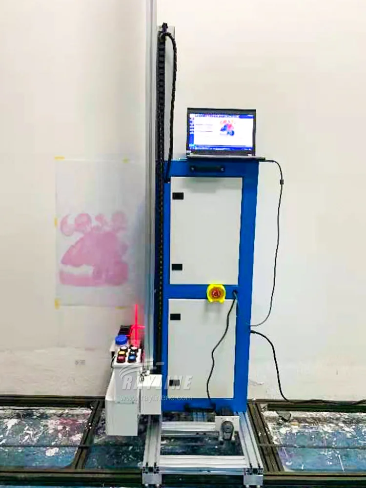 3D Vertical Wall Printer 2 in 1 Wall and Floor Printing Machine Price 4D UV Inkjet Printer Glass Wood Ceramic Printing Painter