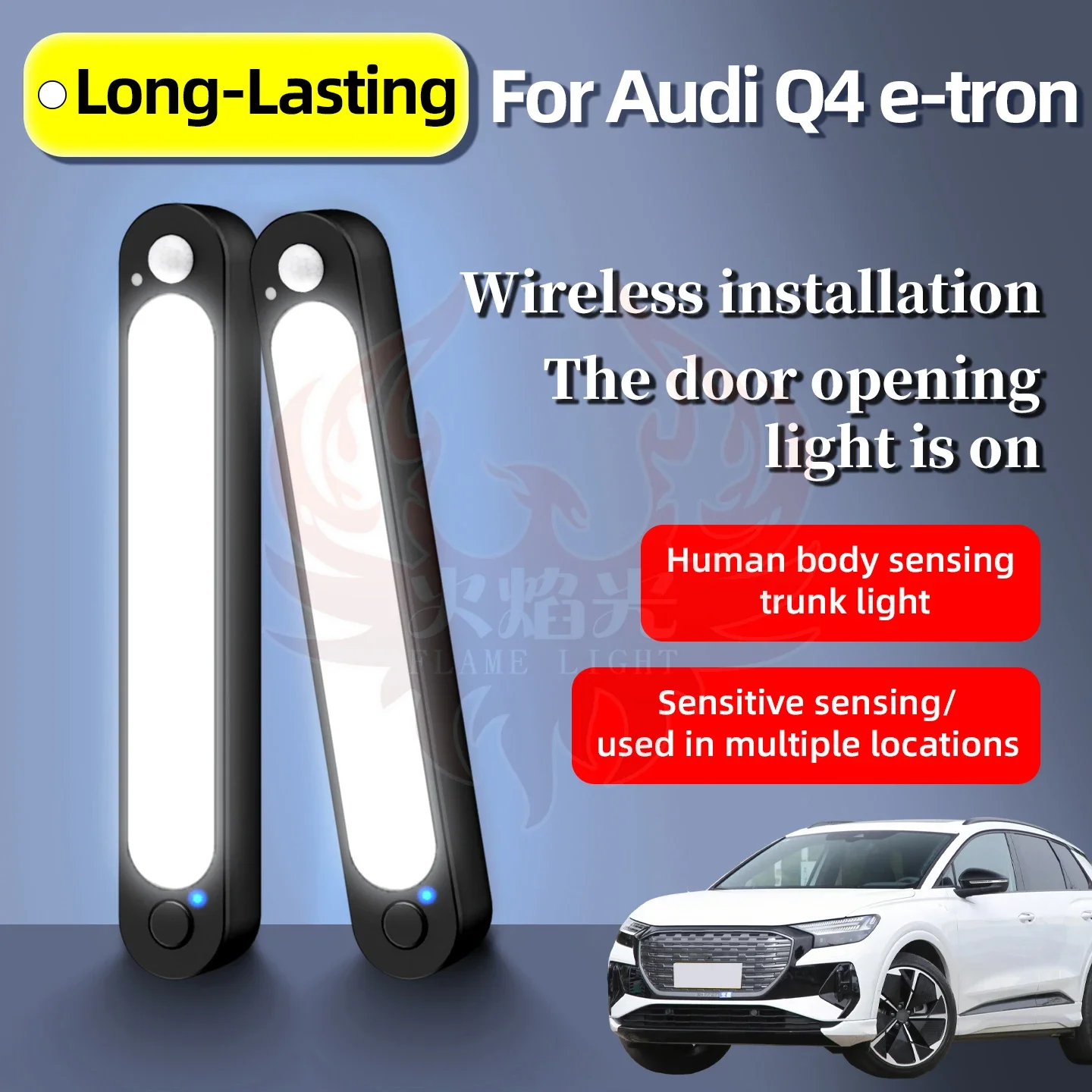 For Audi Q4 e-tron Sensor Light Automatic Truck Lighting LED Magnetic Lamp Auto Ceiling Lamp Bars Dome Lighting High Brightness