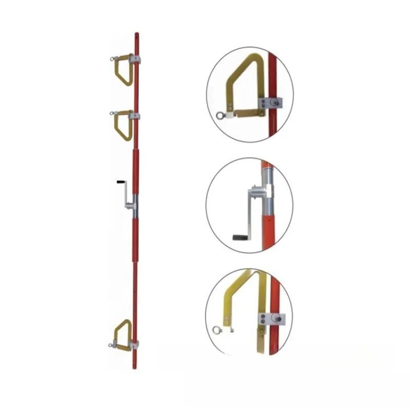 Electric power construction auxiliary insulation bracket portable three-phase wire support rod fixed drainage line support frame