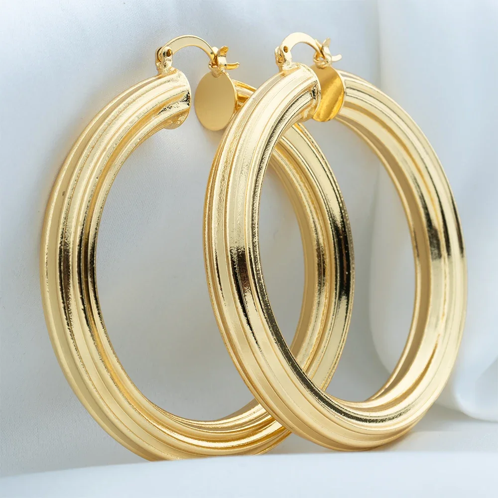 Hoop Earrings For Women Irregular Drop Earring Dubai Gold Plated Jewelry For Wedding Party Daily Wear Fashion Jewelry Accessorie