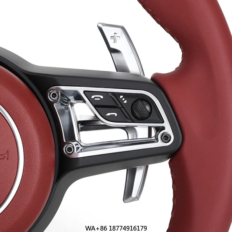 عجلة قيادة جلدية سوداء لمختلفها بما في ذلك TAYC N 9YA 987 997 991 991 987 876 115 981