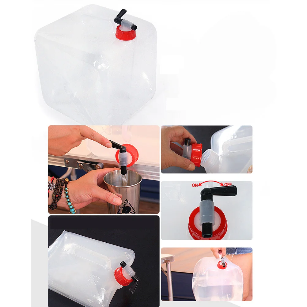 

10L Compressible Foldable Water Container Durable Pe Material Portable Design for Camping Hiking Travel Picnic Barbecue