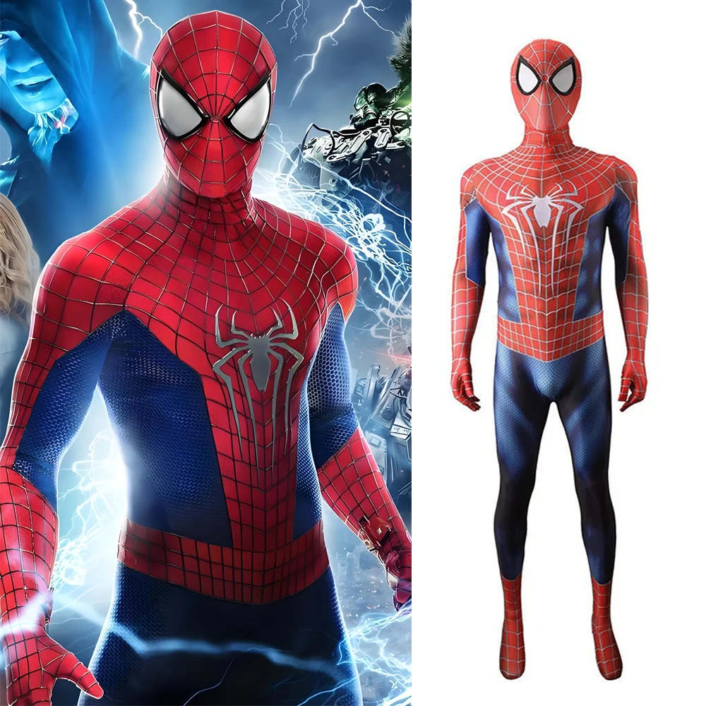 

The Amazing Spiderman Costume Cosplay Tom Holland Male Spandex Zentai Bodysuit Superhero Halloween Costume Spider Cosplay Adult
