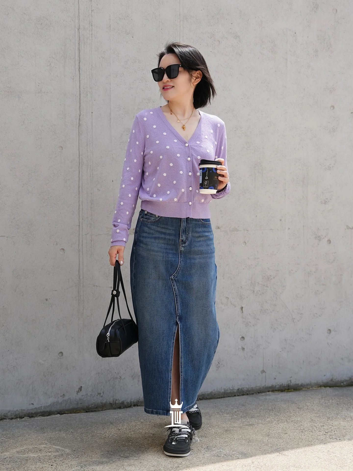 

Женский модный кардиган Ribbe в винтажном стиле с длинными рукавами, V-образным вырезом, свободного кроя, из мягкого шелкового трикотажа в горошек, весенняя новинка