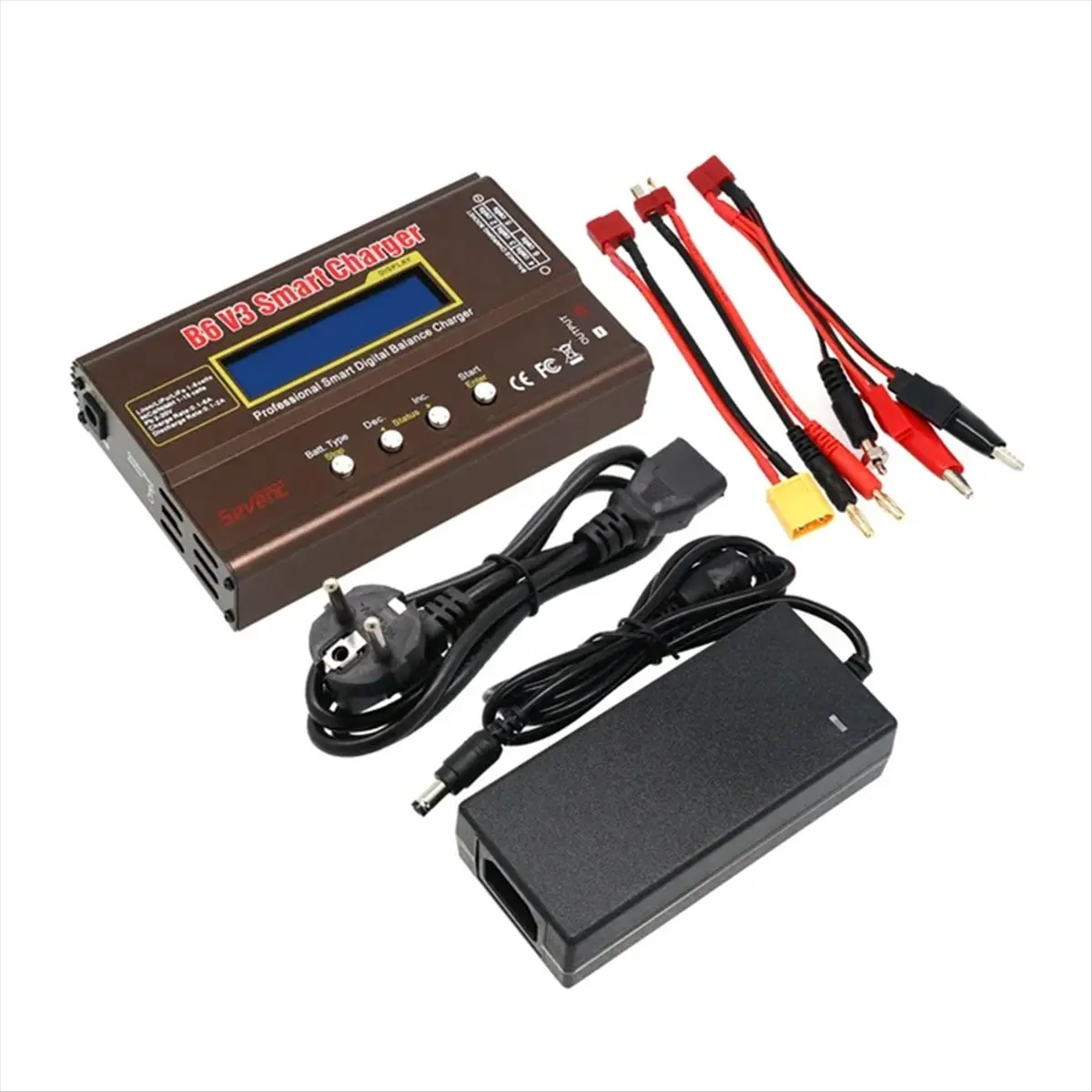 【Buy New】B6 V3 Battery Balance Charger for LiHv Lipo NiMh Li- RC Charger for RC FPV Drone Car Boat EU Plug