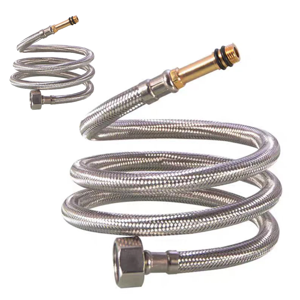 

1-2Pcs 50cm~200cm 304 Stainless Steel Anti-Explosion Faucet Inlet Hose Tube Kitched Bathroom Flexible Braided Pointed Hose