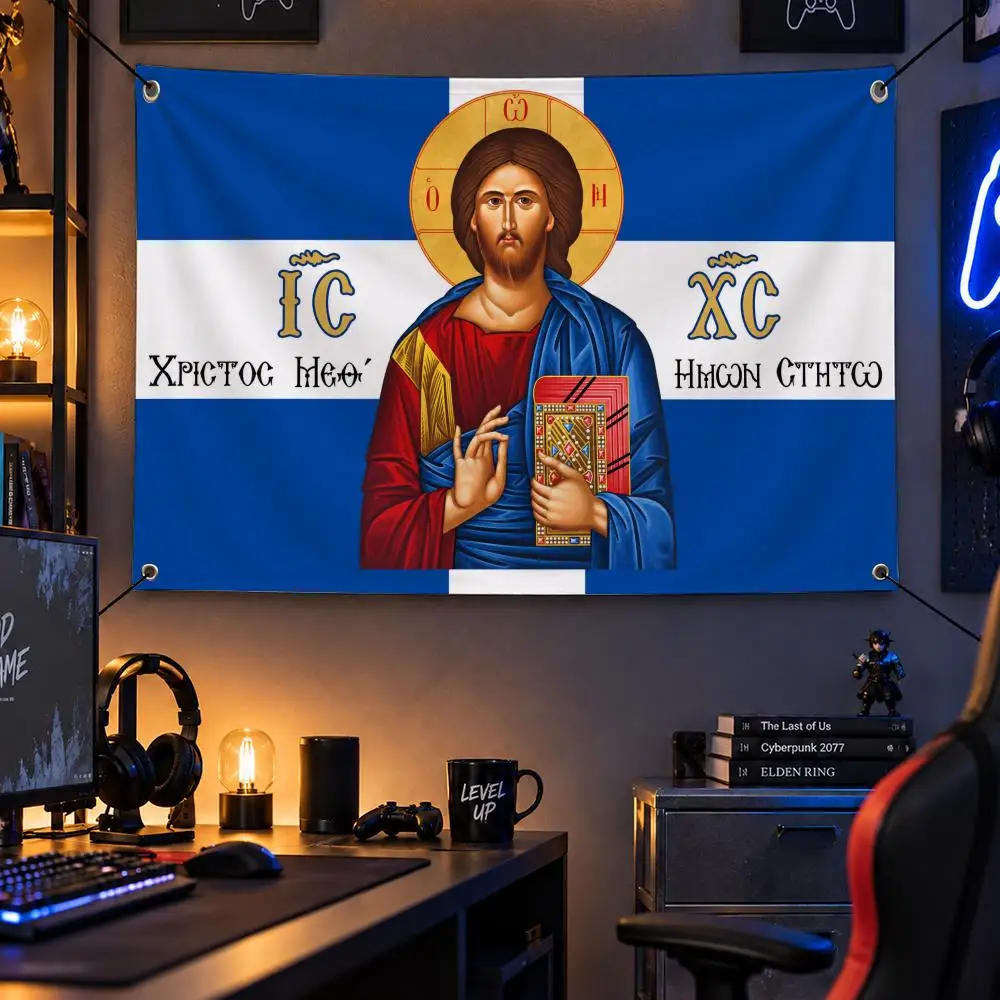Religion J-Jesus Flags Personalized Flag Room Dorm Camping Picnic Garage Bar Indoor Outdoor Wall Decor
