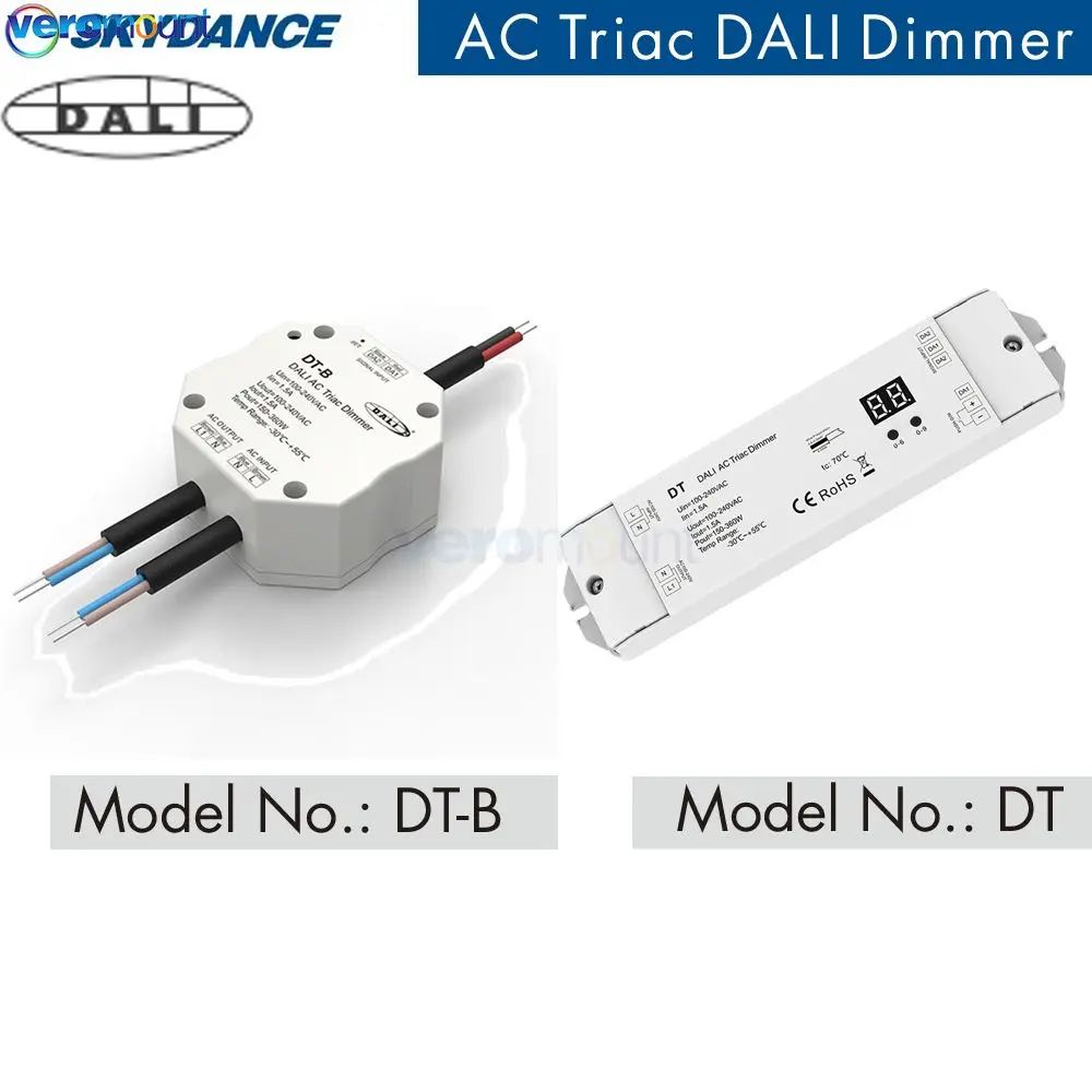 DT DT-B (DT4) 150W-360W 110V 220V AC Triac DALI Dimmer Trailing Edge 1 DALI Address 1CH to Dim Switch Single Color LED Light