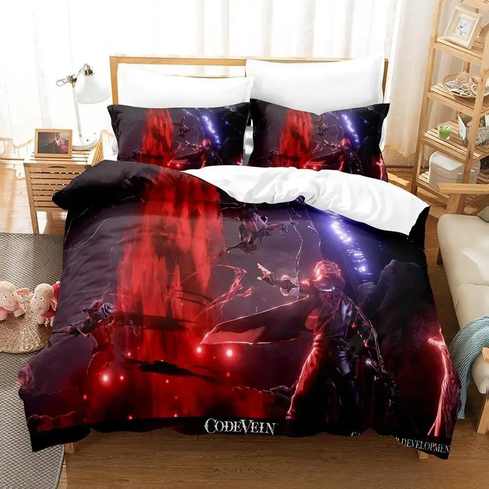 Game CODE VEIN Bedding Set Single Twin Full Queen King Size Bed Set Adult Kid Bedroom Duvet cover Sets 3D Anime Bed Sheet Set