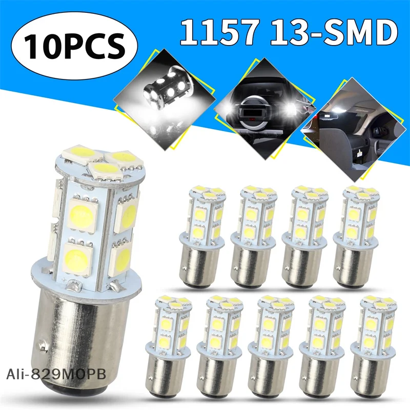 

【S】10x 1157 BAY15D P21/5W Car Brake Stop Tail Night Reverse Lamp Car LED Turn Parking Signal Lights Bulb