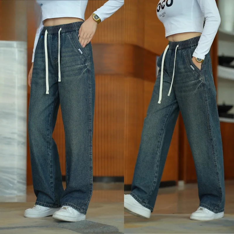 American Style Corduroy Jeans Men's Fashionable Straight Leg Pants Autumn New Arrival Casual Loose Fit Slimming Effect