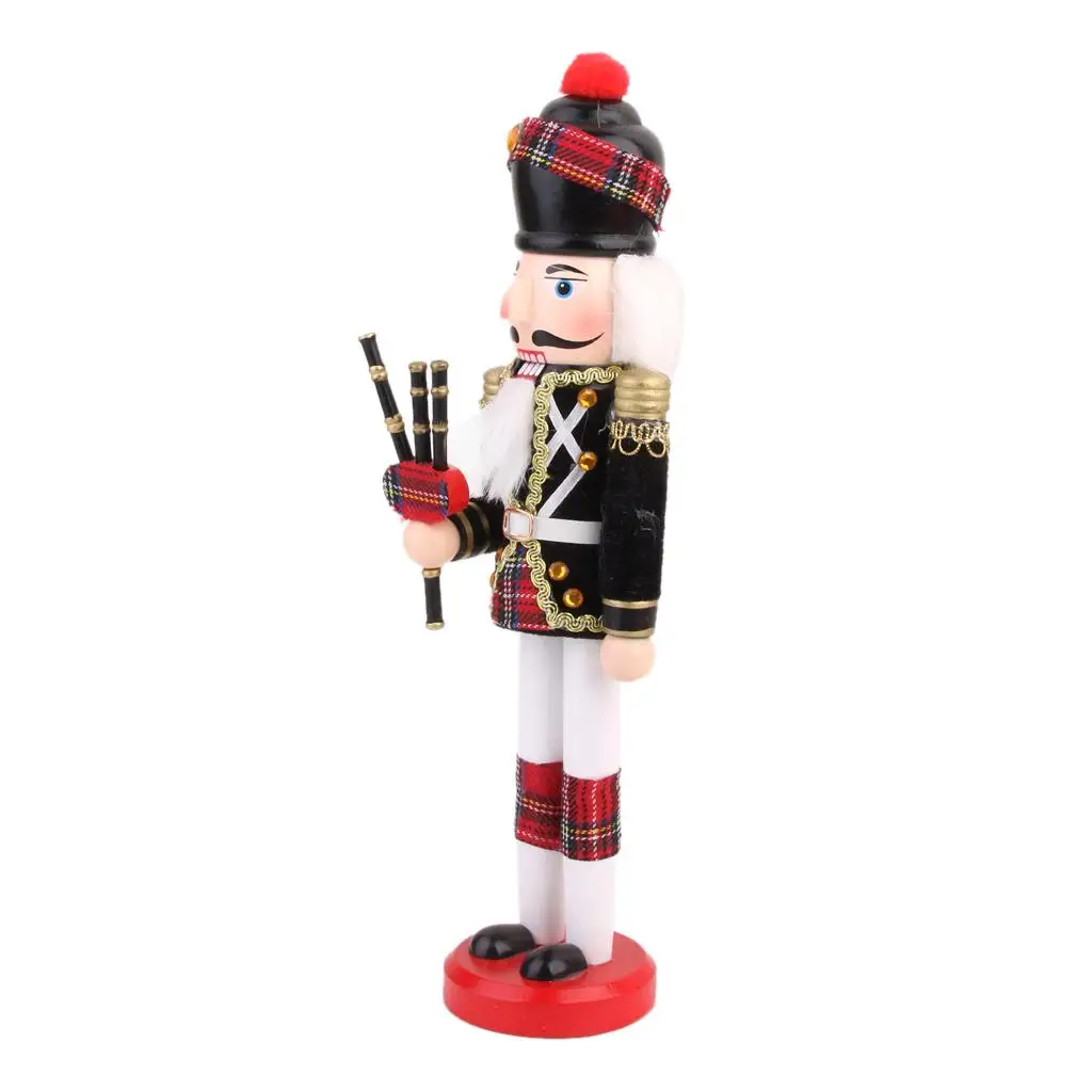 Wooden Soldier Nutcracker Ornament Classic Handpainted Figurine for Festive Party Home Decor