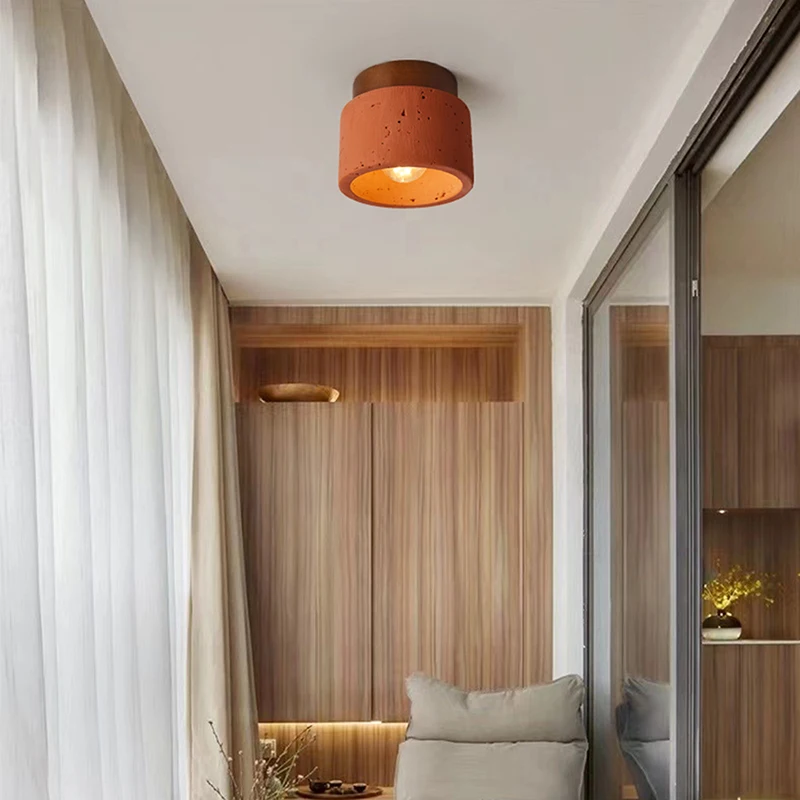 Retro-style stone home lighting fixtures theme hotel bedroom atmosphere ceiling lamp corridor entrance hall balcony LED lighting