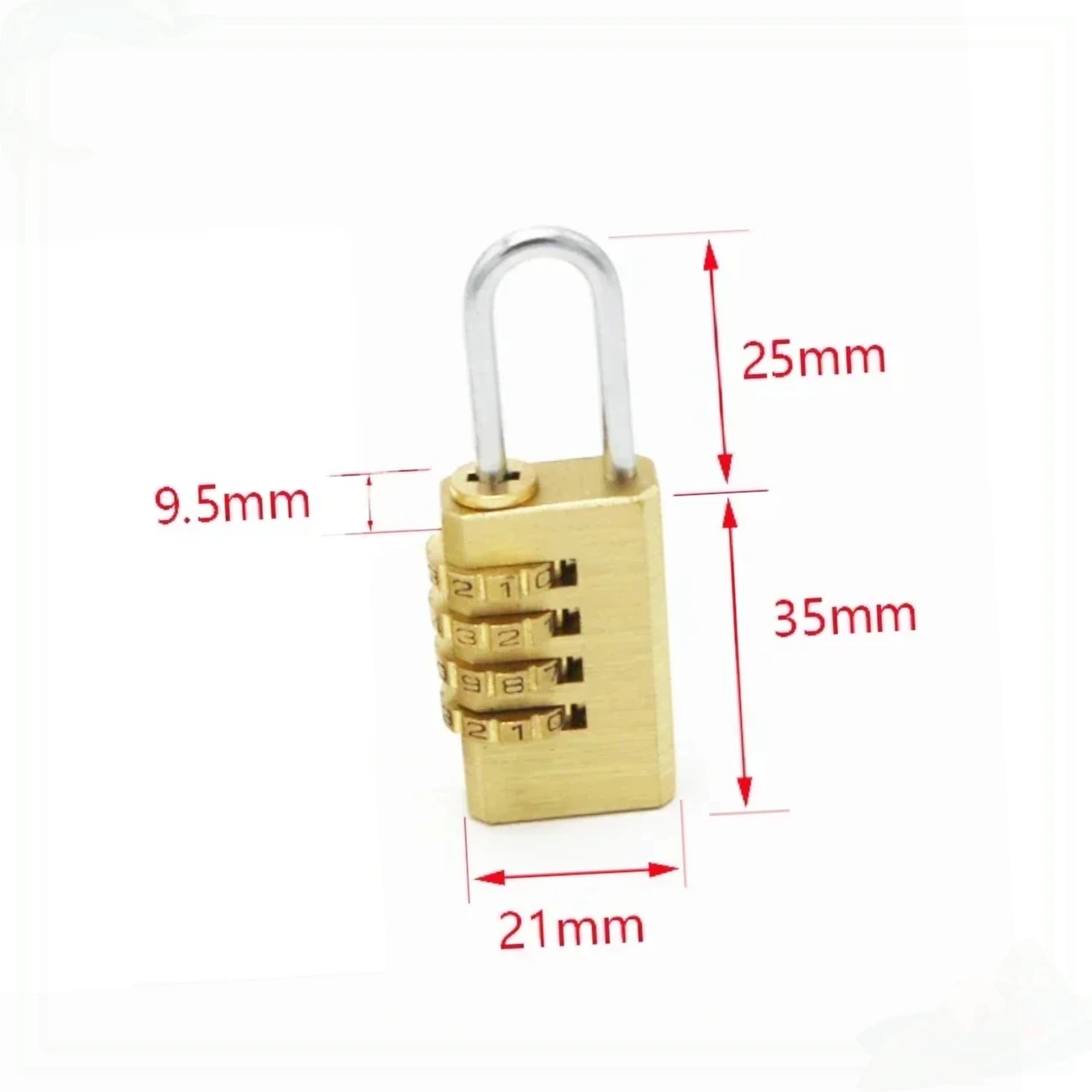 Brass Password Padlock Luggage Storage Cabinet Gym Small Password Lock Head 3/4-digit Password Lock Source Factory