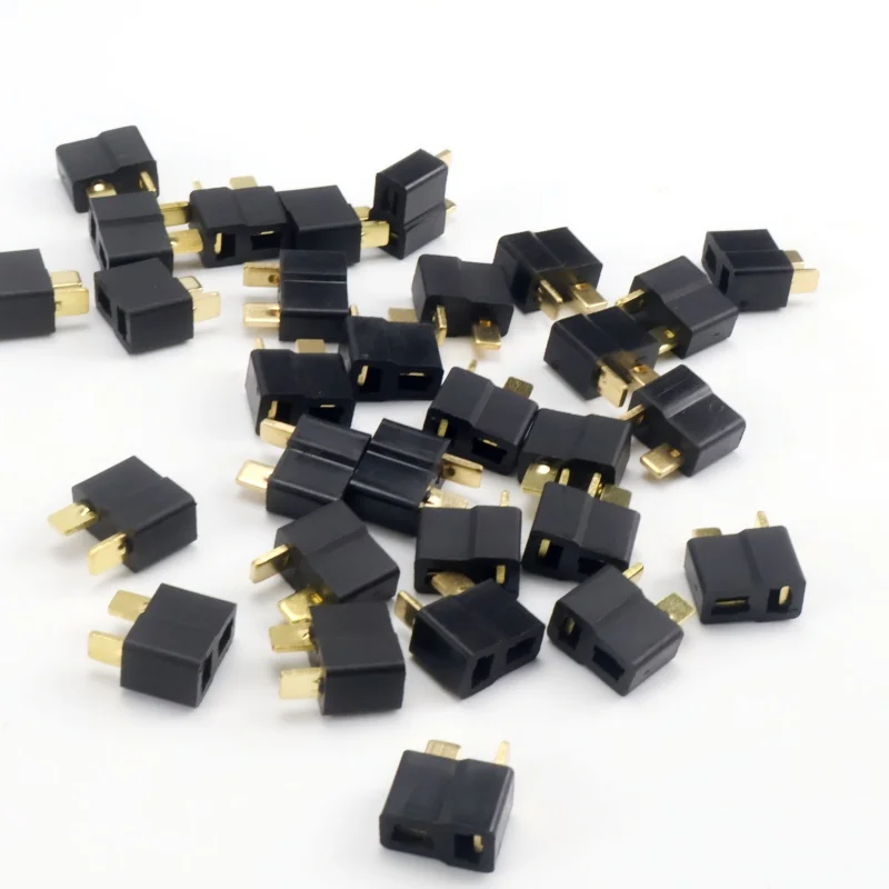 Connecteurs mâles et femelles noirs de type T, 10 /20 paires, pour batterie au lithium RC, véhicule aérien sans pilote, avion, voiture, bateau