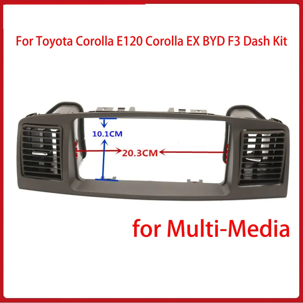 2 din Car Radio Center Audio GPS Plate Panel Frame Fascia Replacement For Toyota Corolla E120 EX BYD F3 Dash Kit