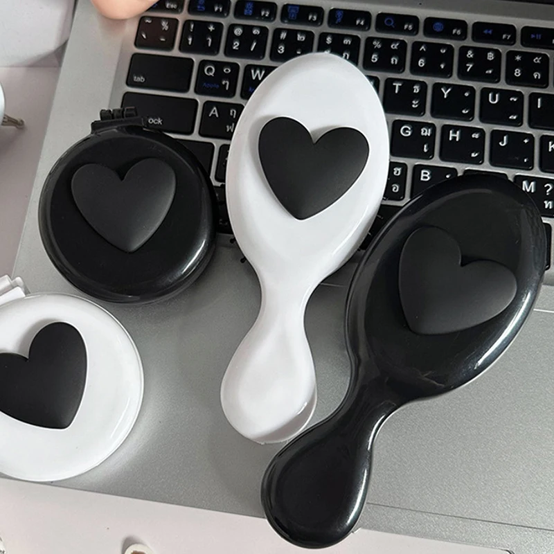 Portable Anti-Static Hair Comb Hair Salon Hairdressing Massage Folding Hair Brush Cute Air Cushion Comb Travel Girl Hair Combs image 2