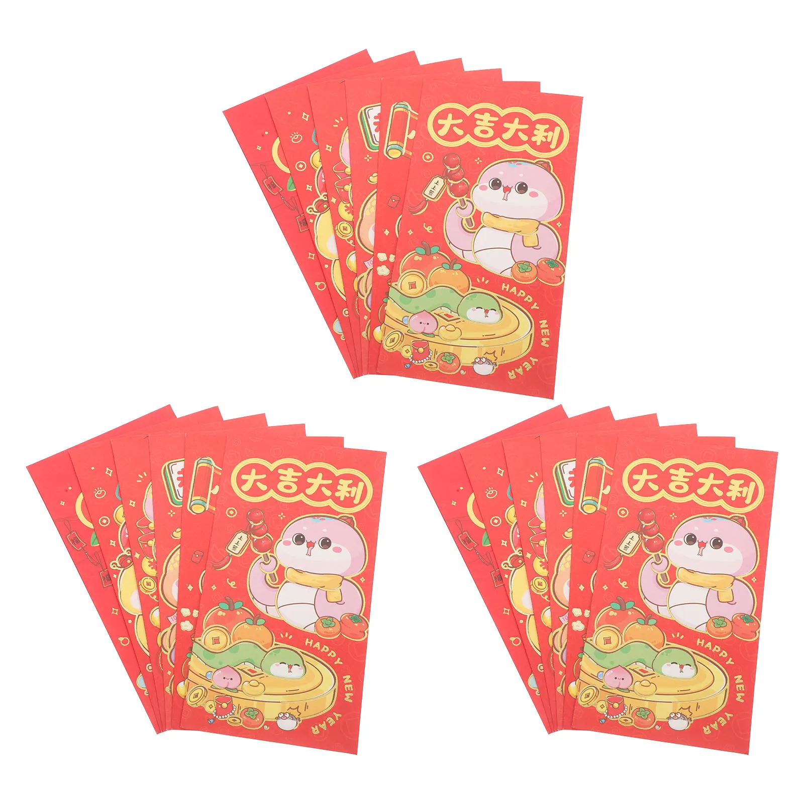 

18 Pcs Red Envelope Bag Cash Chinese New Year Products Envelopes for Hongbao