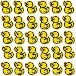 5/10/20Pcs Cartoon Yellow Cute Little Duck ironing patch For on Child clothing Hat Bag DIY embroidery stickers patches Badge