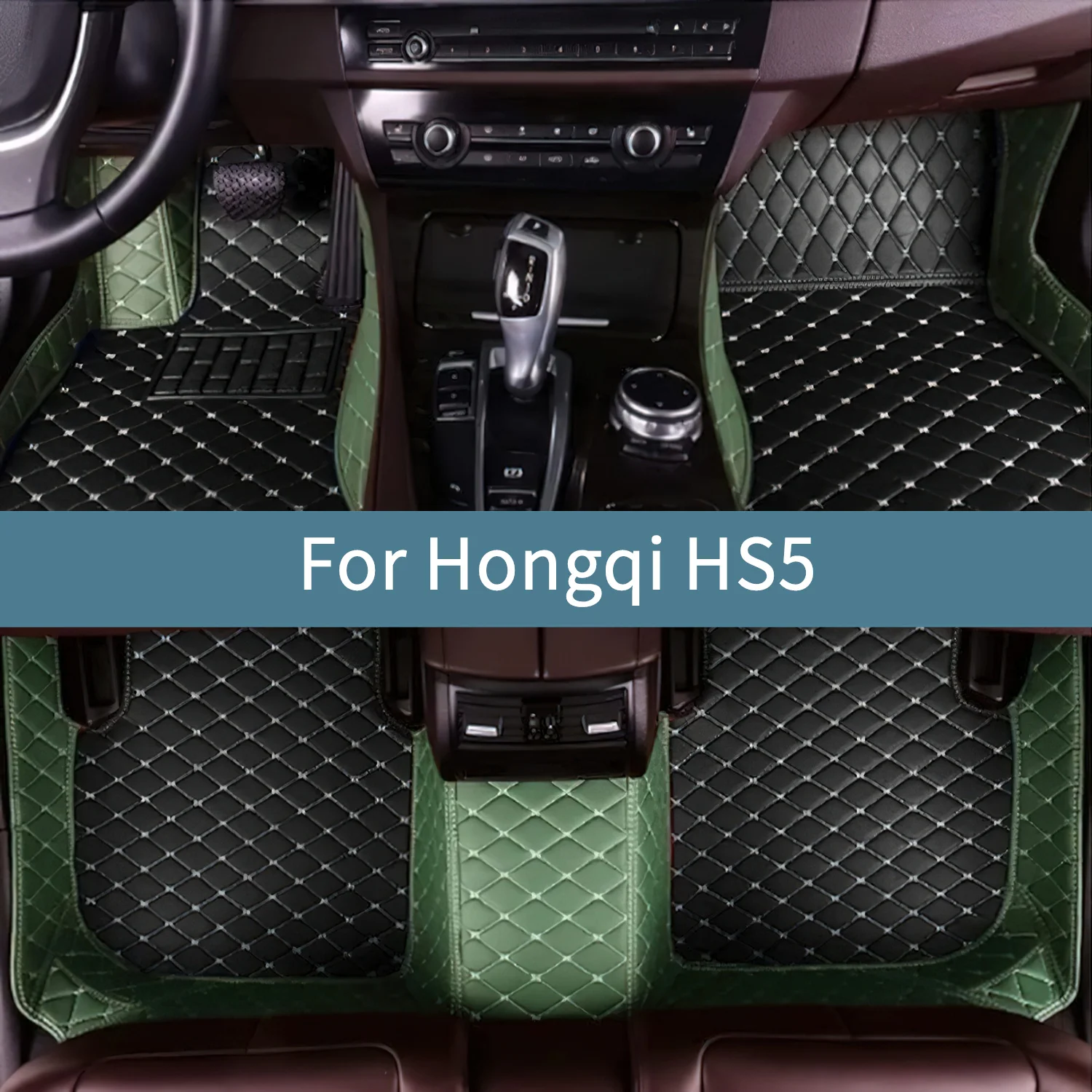 

Автомобильные коврики для Hongqi HS5 2020 2021 2022 2023 2024 2025 2026 Коврики для автомобилей Всепогодные водонепроницаемые полный комплект