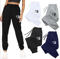 Womens Sweatpants Print Casual Luxury Jogging Fitness Trousers Versatile Soft High Quality Hot Sales Elastic Waist Pants S-3XL