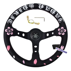 TIYPEOR Self-designed JDM Sakura Racing 90mm Deep Dish 12.6inch Steering Wheel