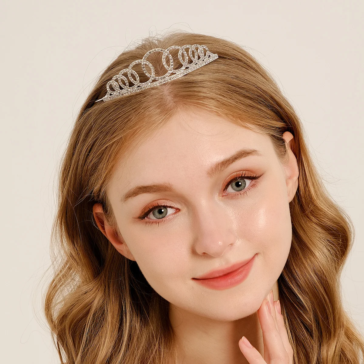 Efily Kids Princess Crystal Tiaras and Crowns Children Girls Headband Bridal Wedding Hair Accessories Jewelry Tiaras