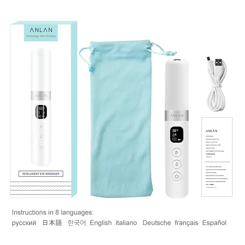 Nieuwe elektrische oogmassager Vibrerende anti-aging oogrimpelstimulator Verwijderen van donkere kringen Draagbare oogzorg Hot Massage